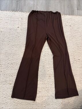 SHEIN MATERNITY Brown Stretchy Flare Pants